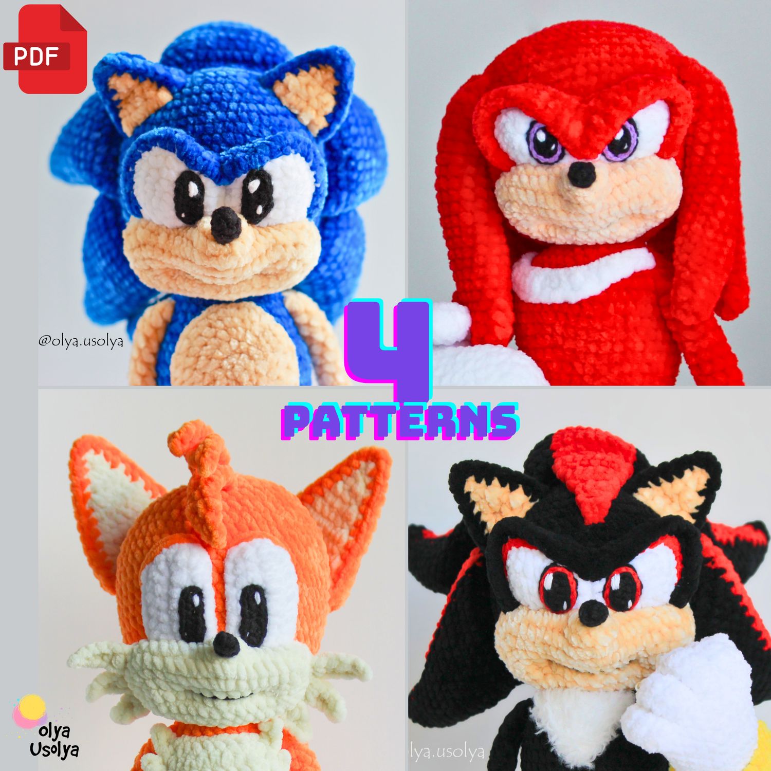 Crochet Pattern Bundle 4-in-1 | Three Prickles &amp; the Two-Tailed Fox | PDF | ENGLISH |