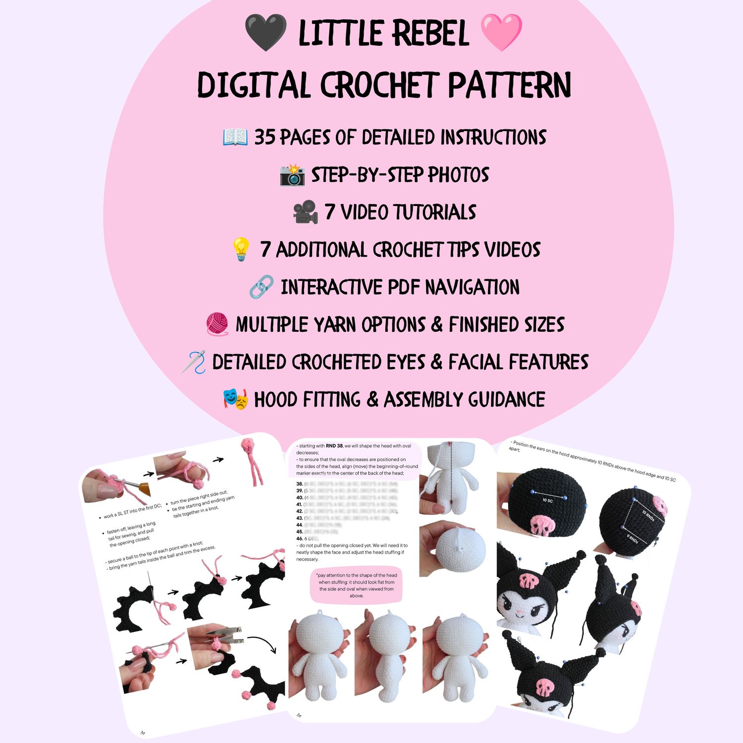 Crochet Pattern | Little Rebel | Jester Doll Amigurumi | PDF | ENGLISH |