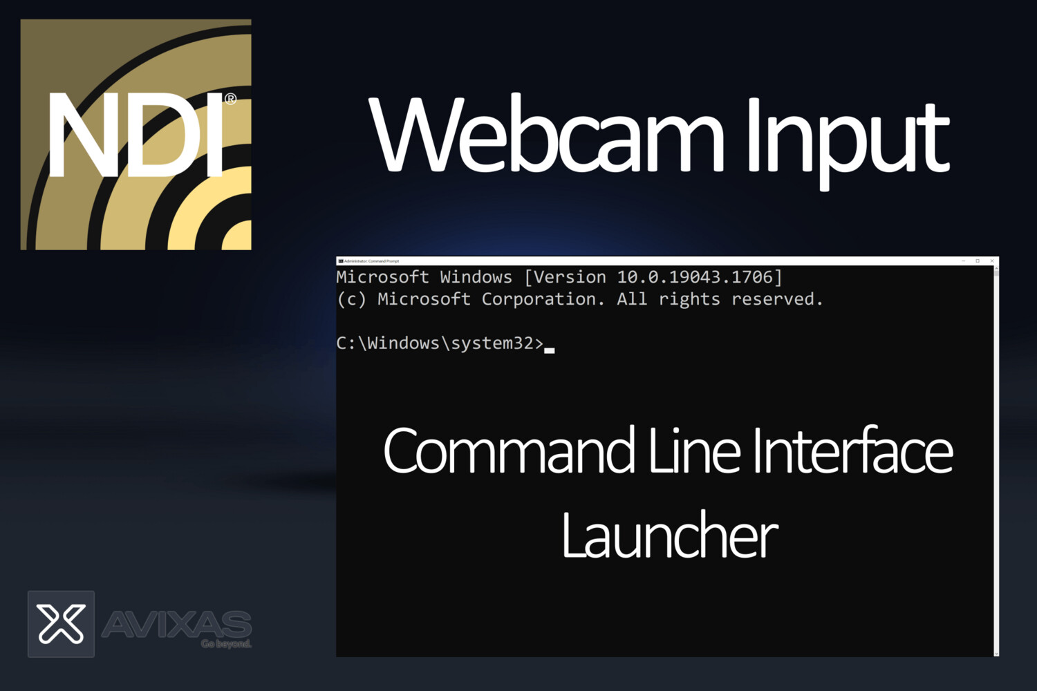 NDI® Webcam Input Command Line Interface Launcher (new for NDI Tools 5.5!)