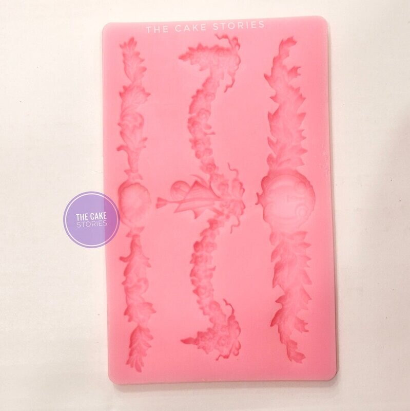 Silicone Fondant Mould | Vintage Design 3 Layer