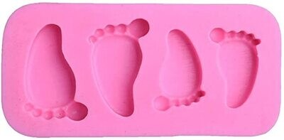 Silicone Baby Feet Mold | Baby Footprint Shape Fondant Mold Baking Tool | Baby Shower Cake Baking