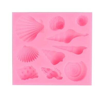 Silicone Mermaid Different Sea Shell Baking Cake Decoration | Jelly Sugar Craft Chocolate Fondant Gumpaste | Pastry Clay Pcs 8.1 X 7.5 X 1.3 cm