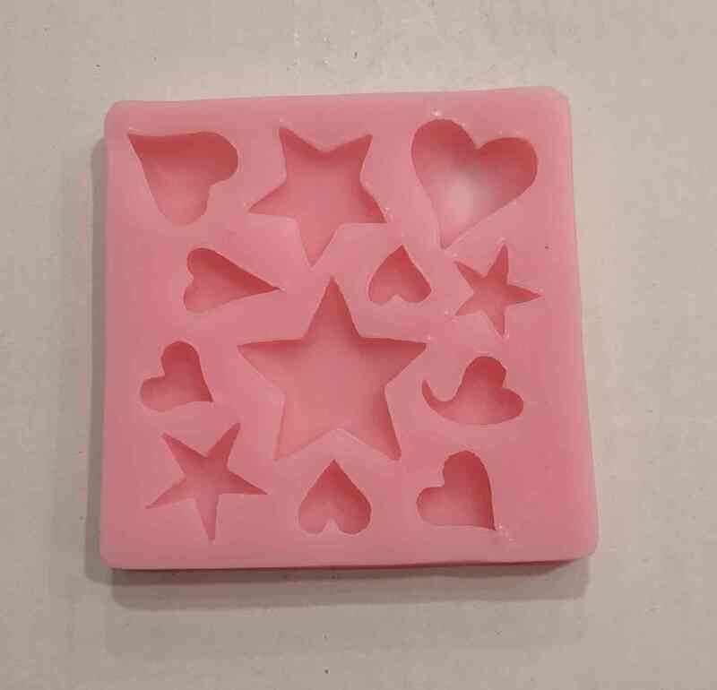 Silicone Fondant Mould | Star herts | Fondant Sugar Paste | Hearts Love  Mold| Different sizes