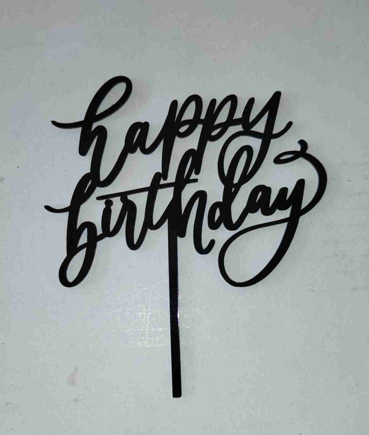 Acrylic Cake Topper Black | 2mm thickness | Birthday cakes 1021 | Cake Decoration