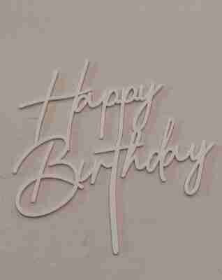 Acrylic Cake Topper White | Happy Birthday Topper | Birthday cakes | party cakes topper | 2mm thickess