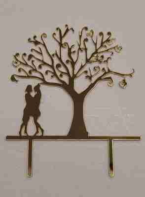 Acrylic Cake Topper Gold | Bride & Groom | Wedding cakes| Couples topper | Wedding cake topper | Loved couples | 2mm thickness