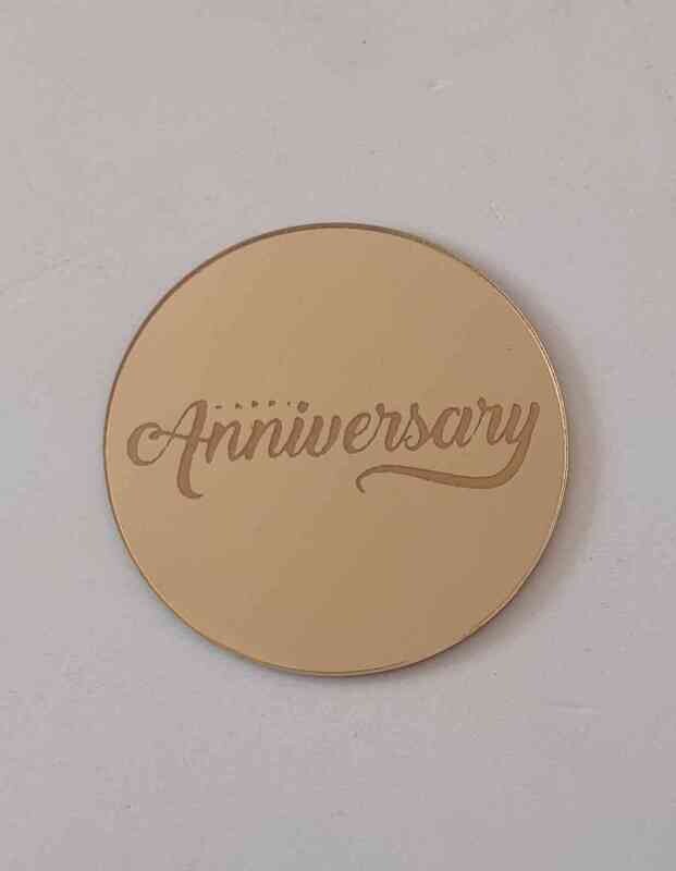 Coin Topper Golden Colour |Anniversary Round 5cm