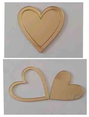 Coin Topper Gold Colour | Heart Shape 6cm