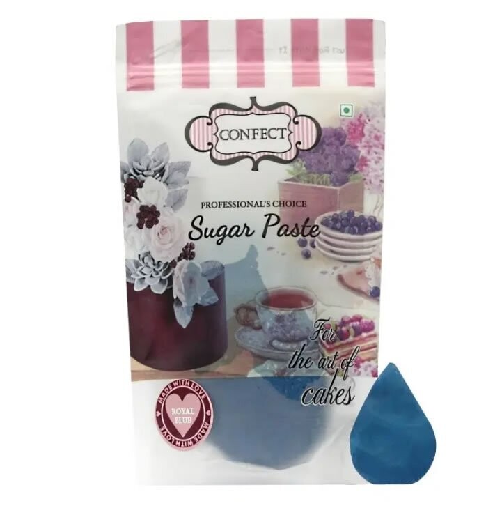 Confect Royal Blue Sugar Paste 1Kg Confect Royal Blue Sugar Paste 1Kg