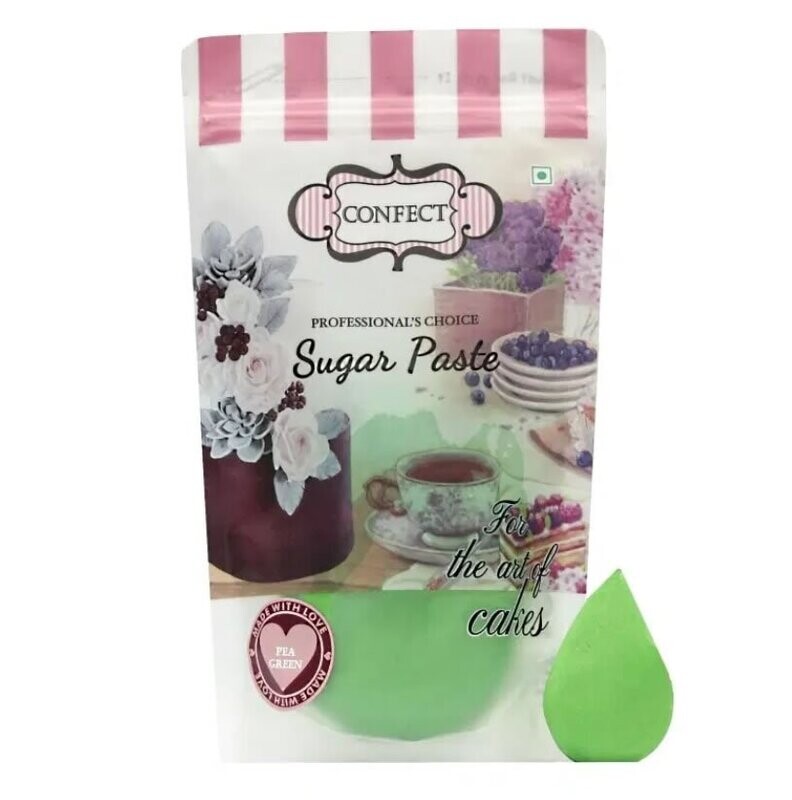 Confect Pea Green Sugar Paste
1 Kg Confect Pea Green Sugar Paste
1 Kg