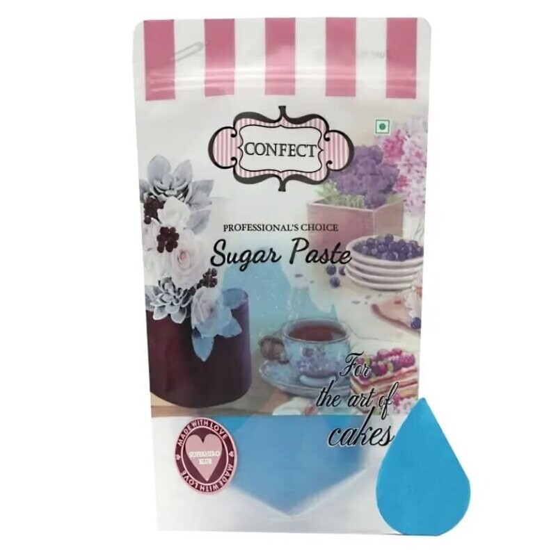 Confect Superhero Blue Sugar Paste 1 Kg Confect Superhero Blue Sugar Paste 1 Kg
