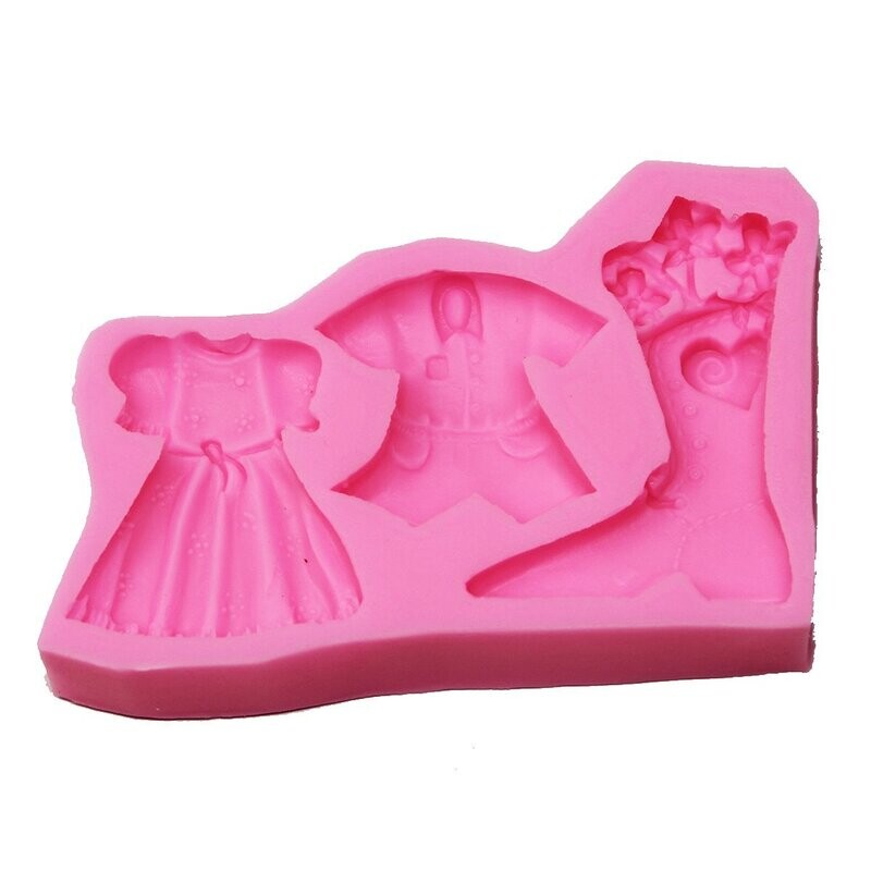 Silicone Mould - Shoe & Dress (10x7x2 Cm)