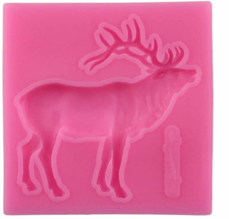 3D Silicone Stag Fondant Molds Christmas Deer Elk Cake Decorating Tools- Fondant Cake | Cake decoration