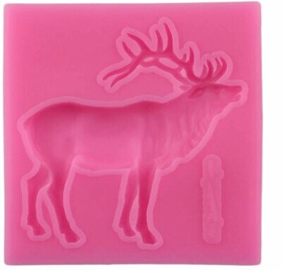 3D Silicone Stag Fondant Molds Christmas Deer Elk Cake Decorating Tools- Fondant Cake | Cake decoration