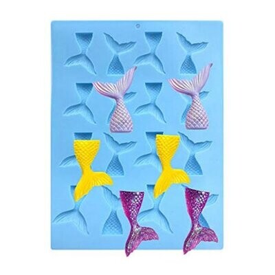 Silicone Mermaid Tail Chocolate Mould | Fondant Mould 16pcs