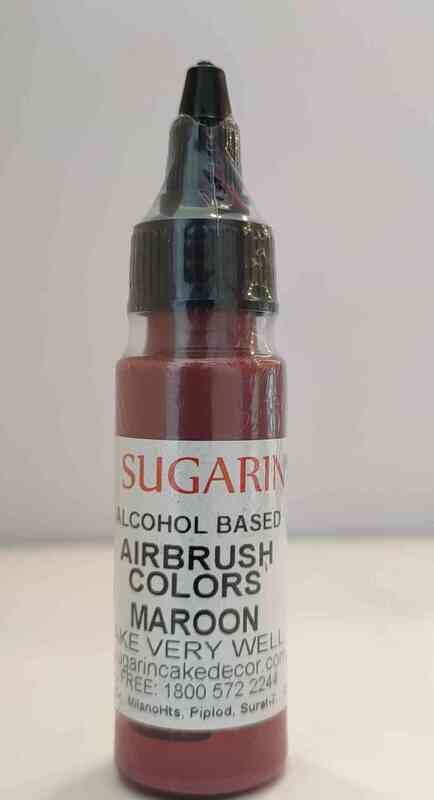 Sugarin Airbrush Colors | Alcohol Based | MAROON Sugarin Airbrush Colors | Alcohol Based | MAROON