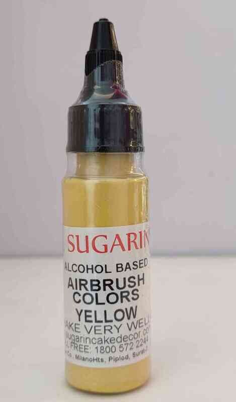 Sugarin Airbrush Colors | Alcohol Based | YELLOW Sugarin Airbrush Colors | Alcohol Based | YELLOW