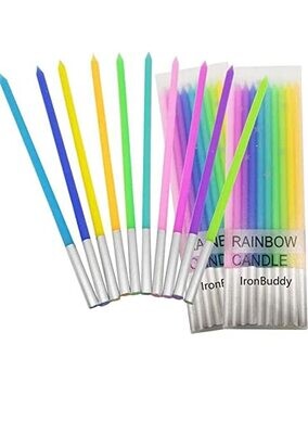 Rainbow Candles Pack of 10 | Birthday candles| Anniversary candles| wedding candles