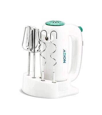 AMION 200W Electric Hand Blender, White and Blue