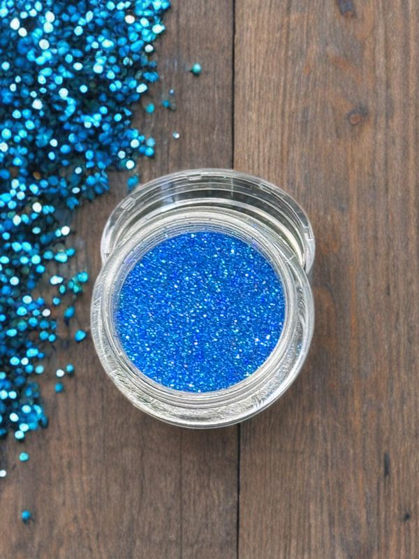 Glitzerpulver hellblau