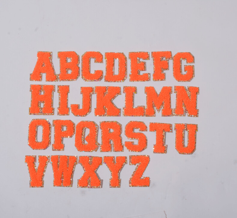 Bright Orange Letter Patch