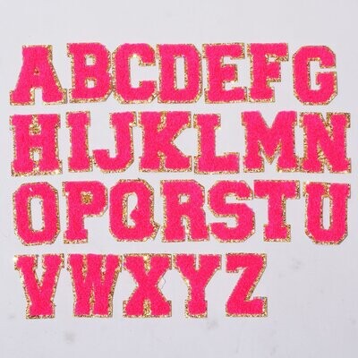 Hot Pink Letter Patch