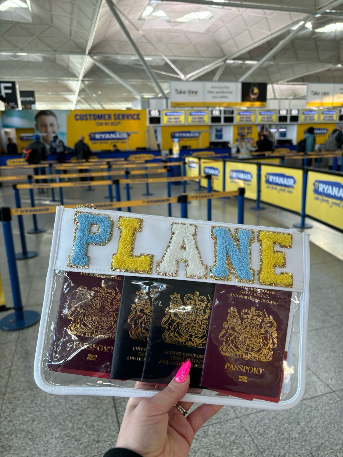 Clear PLANE Airport Pouch