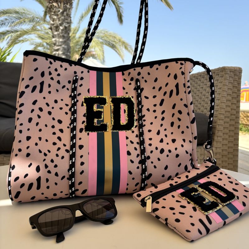 Neoprene Beach Bag & Matching Pouch Large Capacity XL