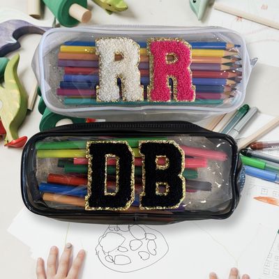 Clear Pencil Case With Add Your Own 2 Patches Clear Pencil Case With Add Your Own 2 Patches