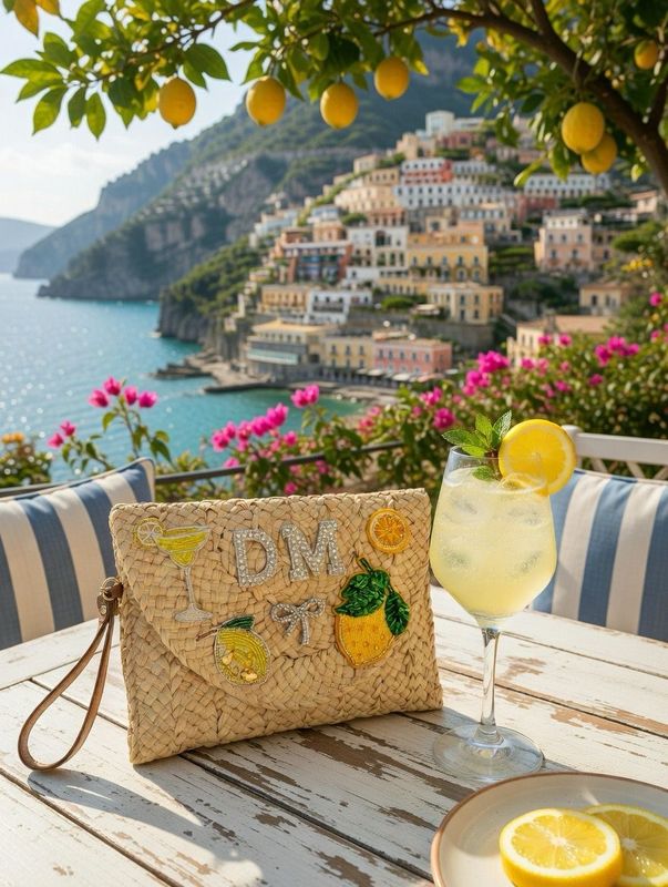 Personalised Embellished Beach Clutch Girls Trip Friends