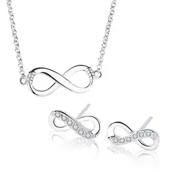 Infinity Set: Kette + Ohrringe