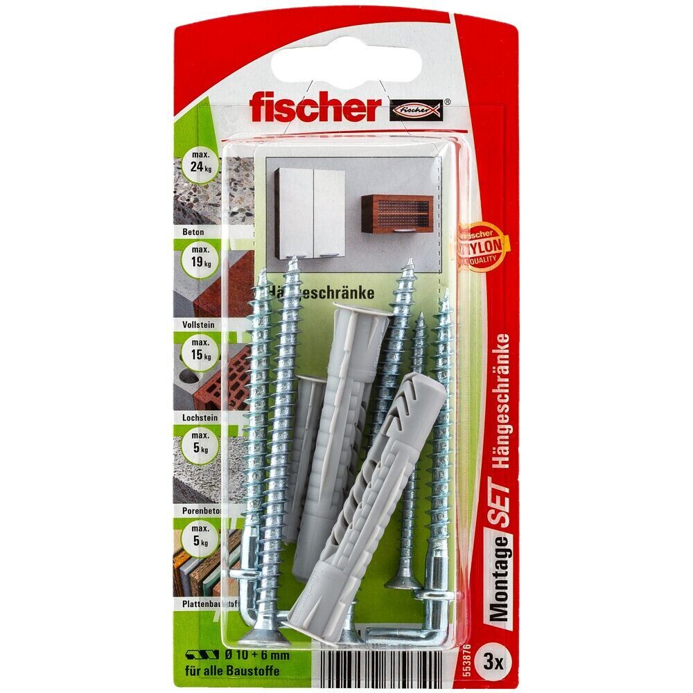 fischer Montageset Hängeschränke