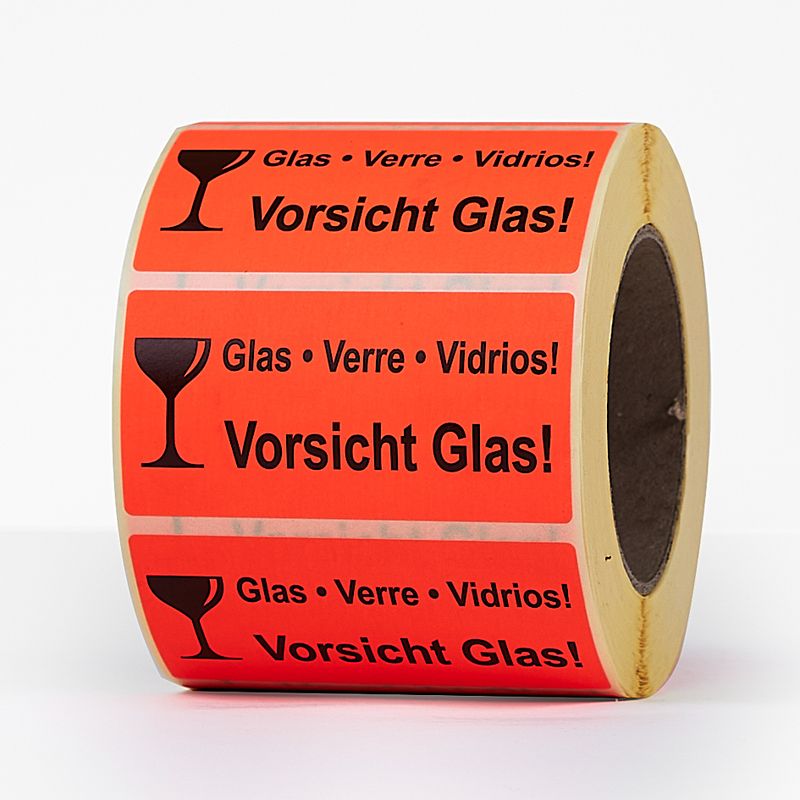 Vorsicht Glas - Aufkleber Vorsicht Glas - Aufkleber