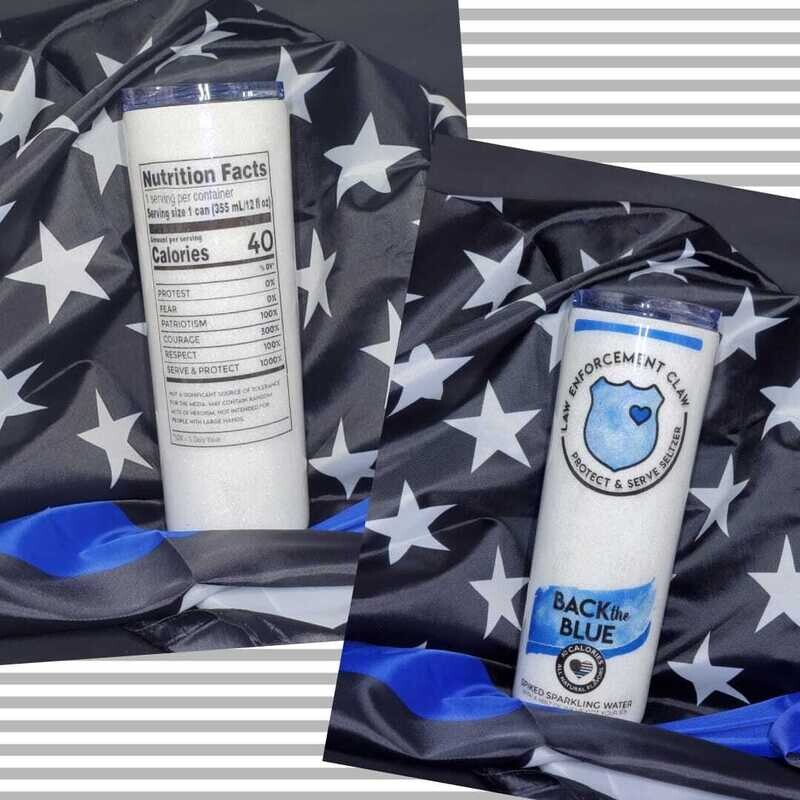 Back the blue claw Tumbler