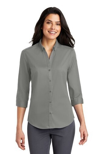 Port Authority® Ladies 3/4-Sleeve SuperPro™ Twill Shirt