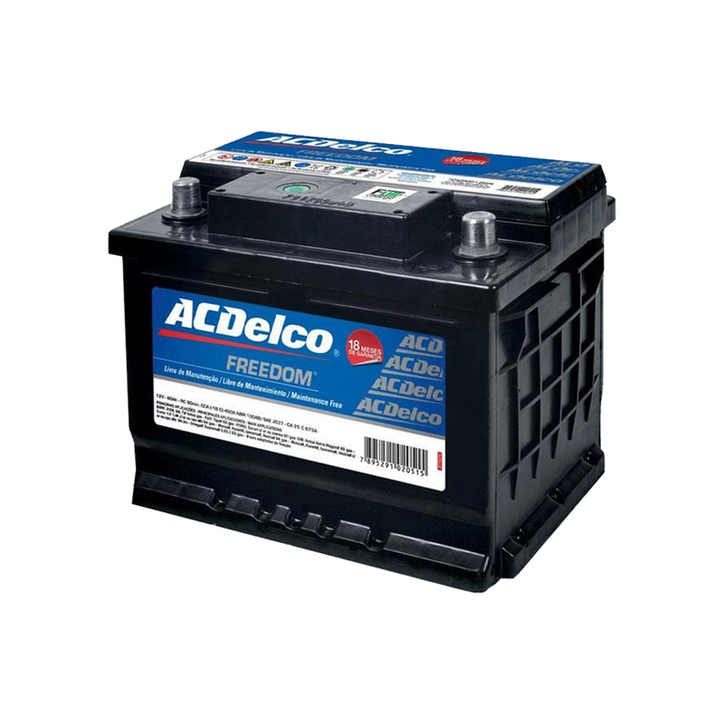 ACDELCO FREE 65AH CAIXA ALTA - 24 MESES
