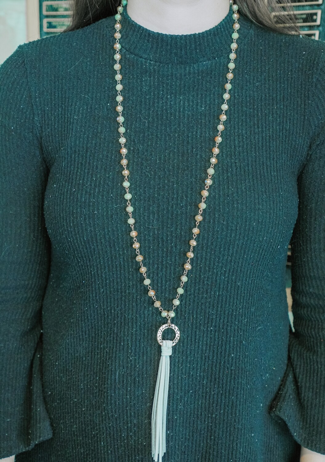 JM Bead &amp; Tassel Necklace