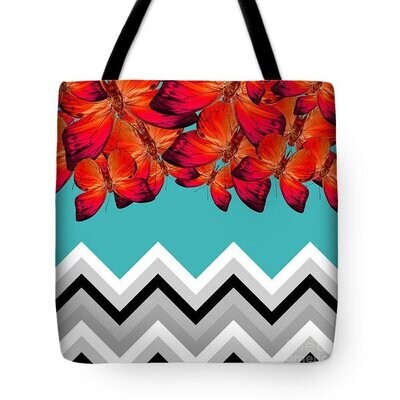 Contemporary Butterfly Design Tote Bag