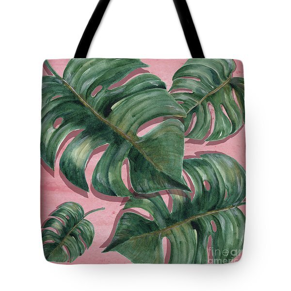 Monstera Tropical Leaves Tote Bag