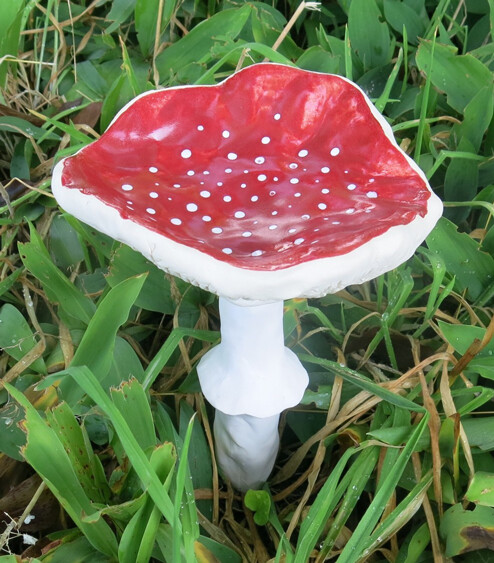 Fliegenpilz aus Ton mit Flüssigglasur Fliegenpilz aus Ton mit Flüssigglasur