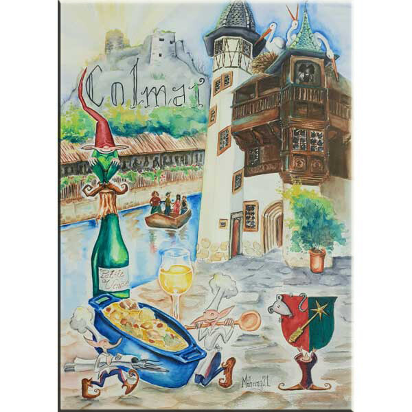 DAGMAR MÖHRING - Individualisierte Aquarell-Collagen DAGMAR MÖHRING - Individualisierte Aquarell-Collagen "Colmar"