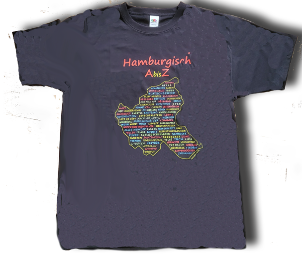 Schwarzes T-Shirt Hamburgisch A bis Z