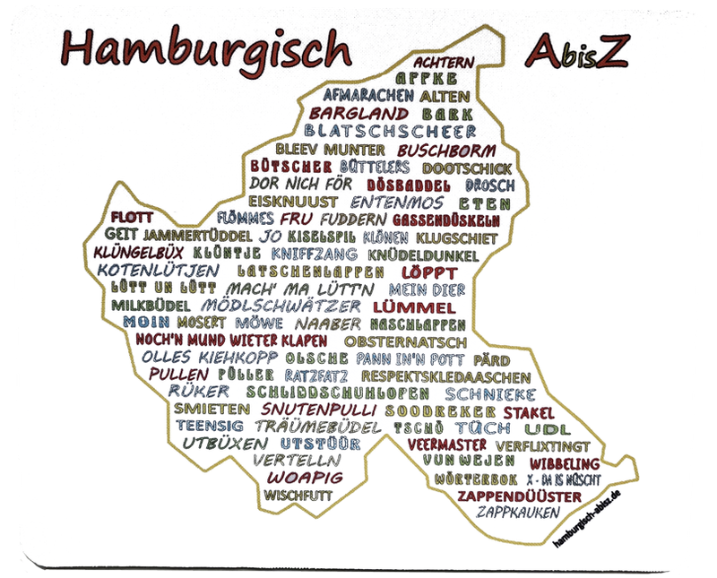 Mousepad Weiß Hamburgisch A bis Z