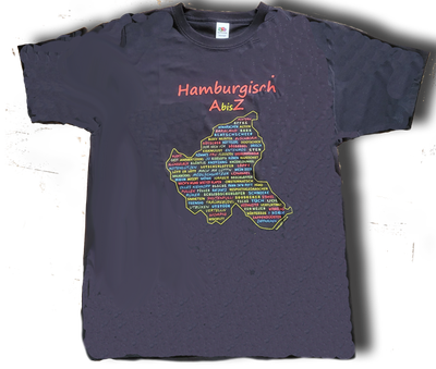 Schwarzes T-Shirt Hamburgisch A bis Z