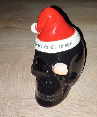 Bougeoir crâne de Noël