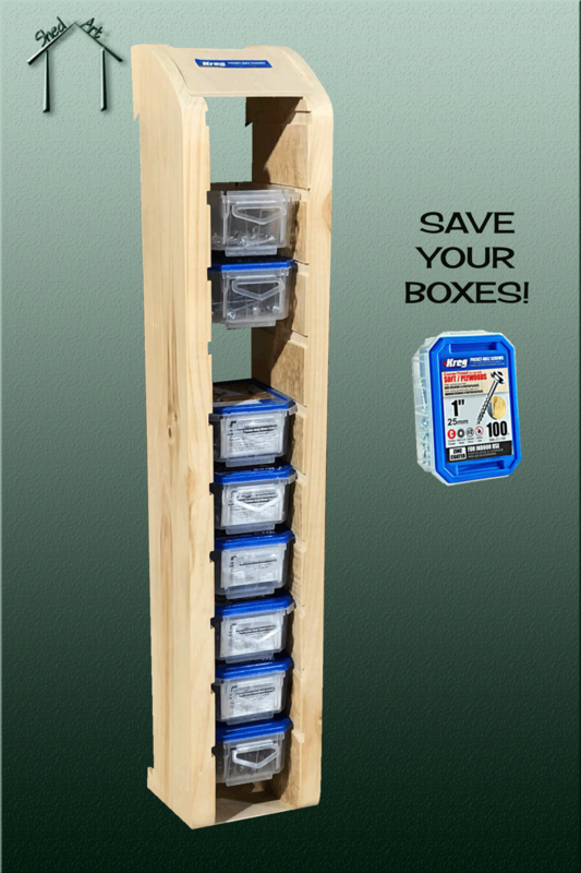 CNC French Cleat KREG screw box rack / Digital files