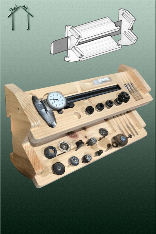 French Cleat Caliper+Collets+Tool Bit Holder/Digital Project