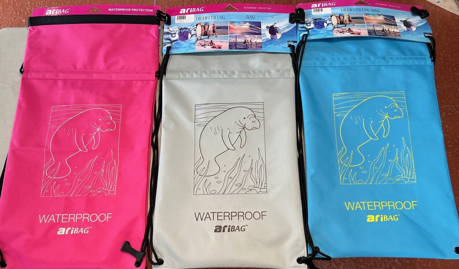 Manatee Drawstring Bag