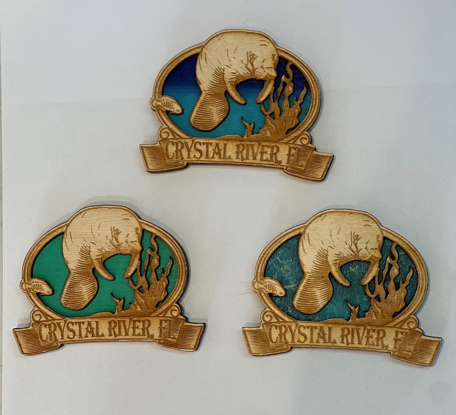 Wood Magnet Kelp Manatee