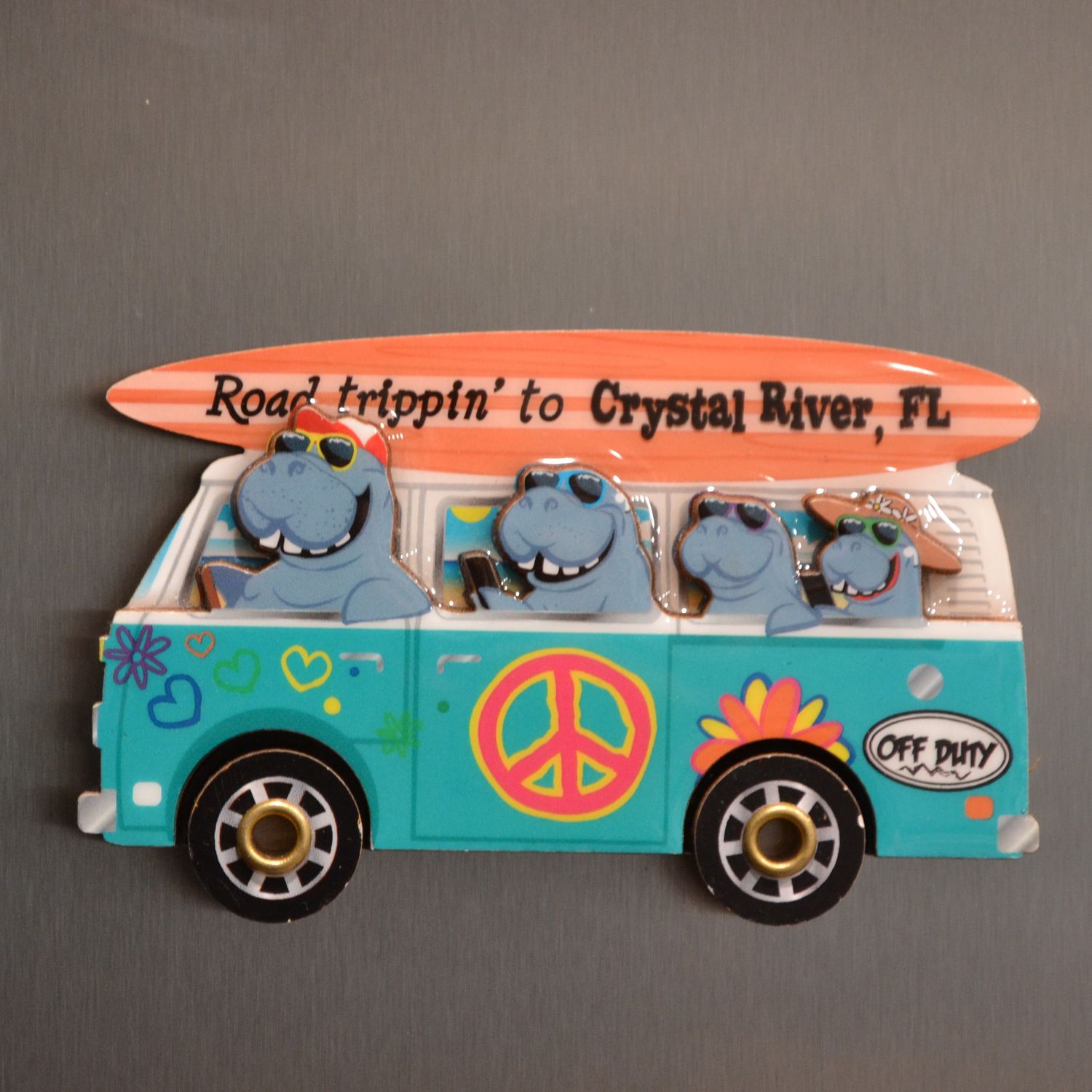 Manatee Family Bus Magnet 